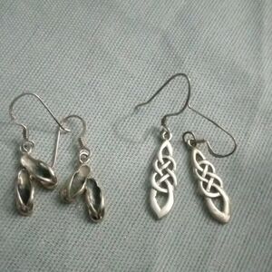 Celtic Knot 925 silver And 925 Silver Sandal Dangling Earrings
